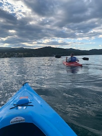 Kayaking on Flathead Lake.