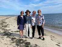 The four of us on Forest Beach