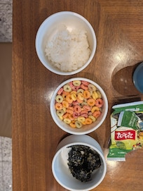 My daughters favorite breakfast items at the restaurant.