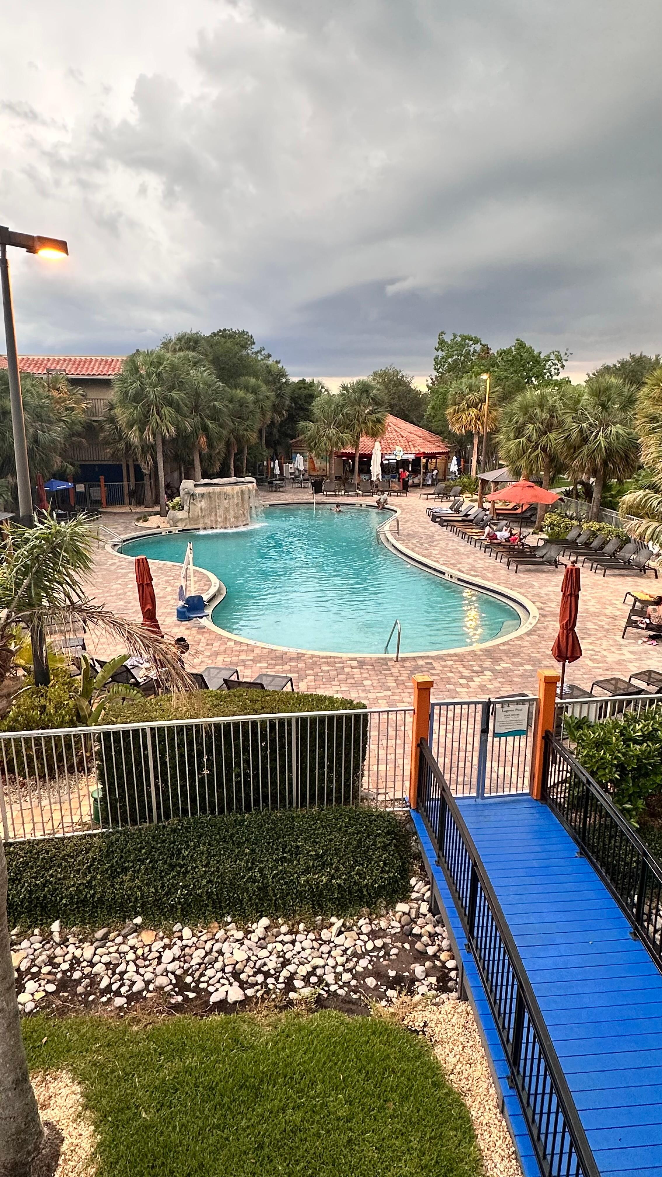 Looking at the pool from above