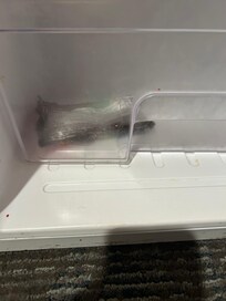 The refrigerator was dirty.