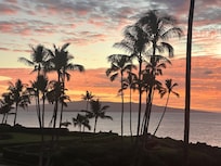 Beautiful sunset from deck.