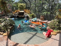 Private pool/spa with waterfall. You felt like you were secluded, but at a hotel at the same time.