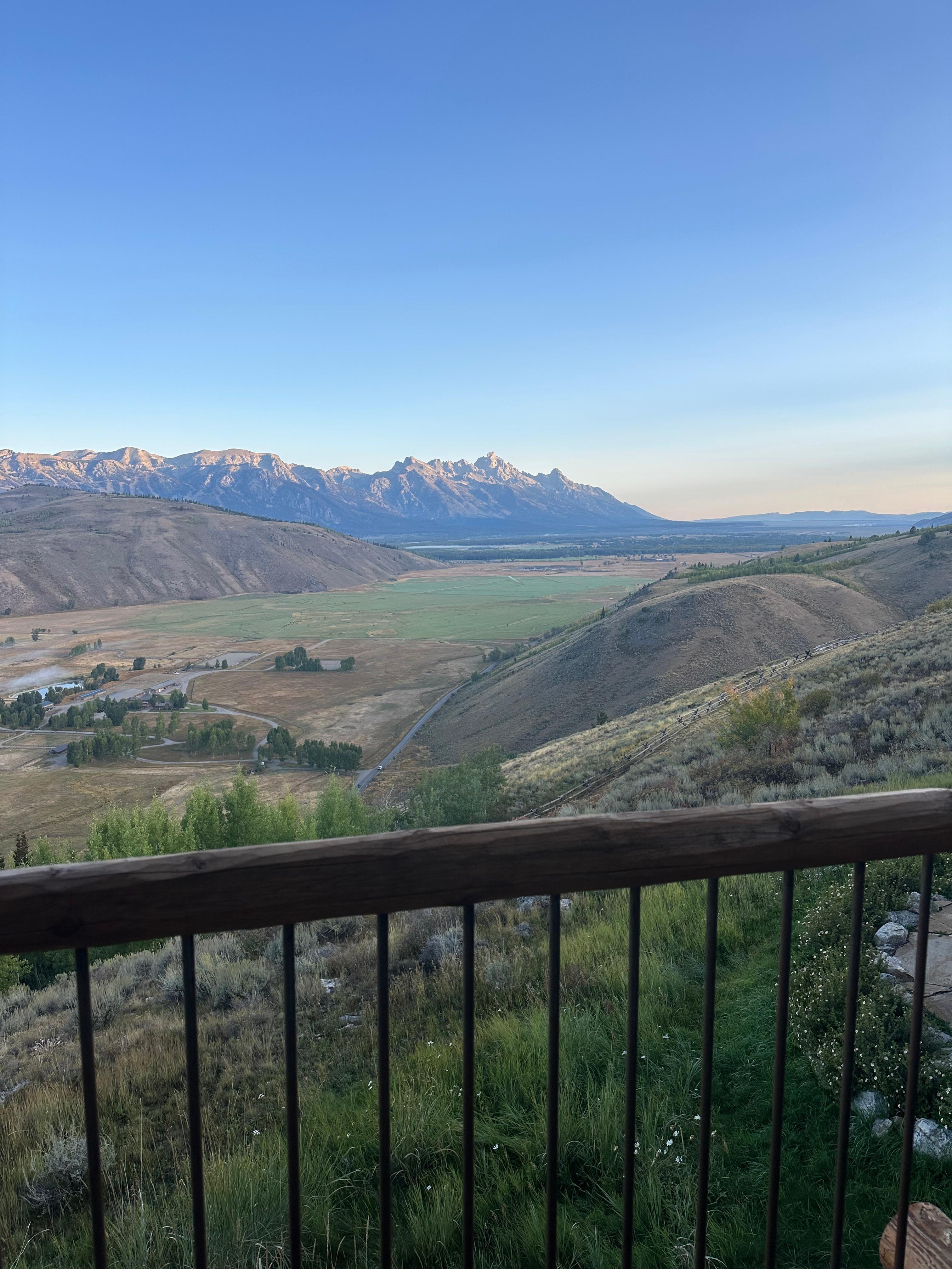 Sunrise view from the main floor deck.