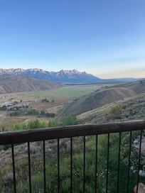 Sunrise view from the main floor deck.