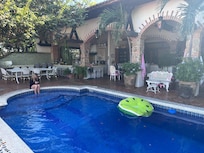 View of dining area and kitchen
