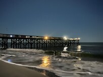 Fishing pier at night