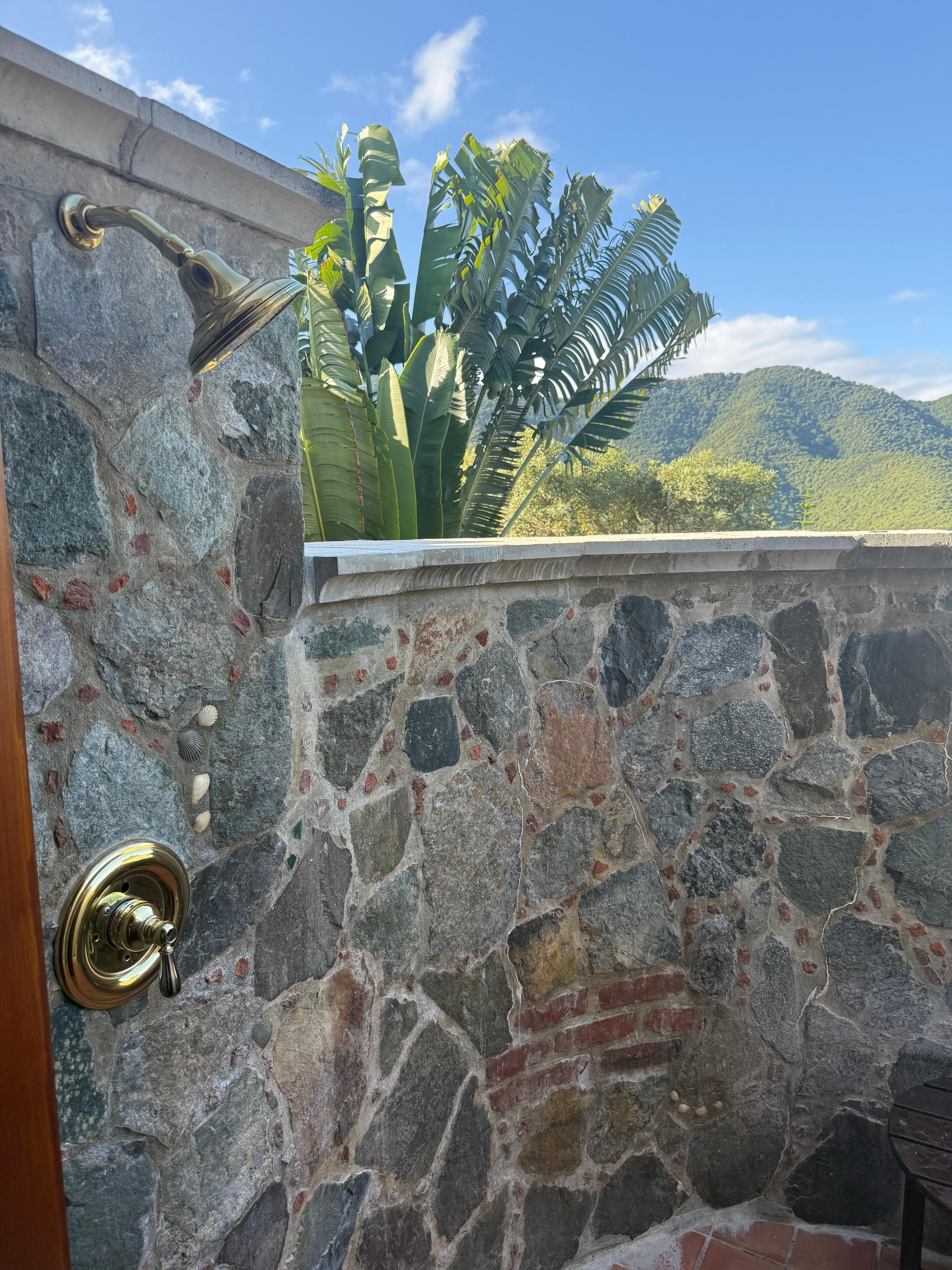 The lovely outdoor shower 