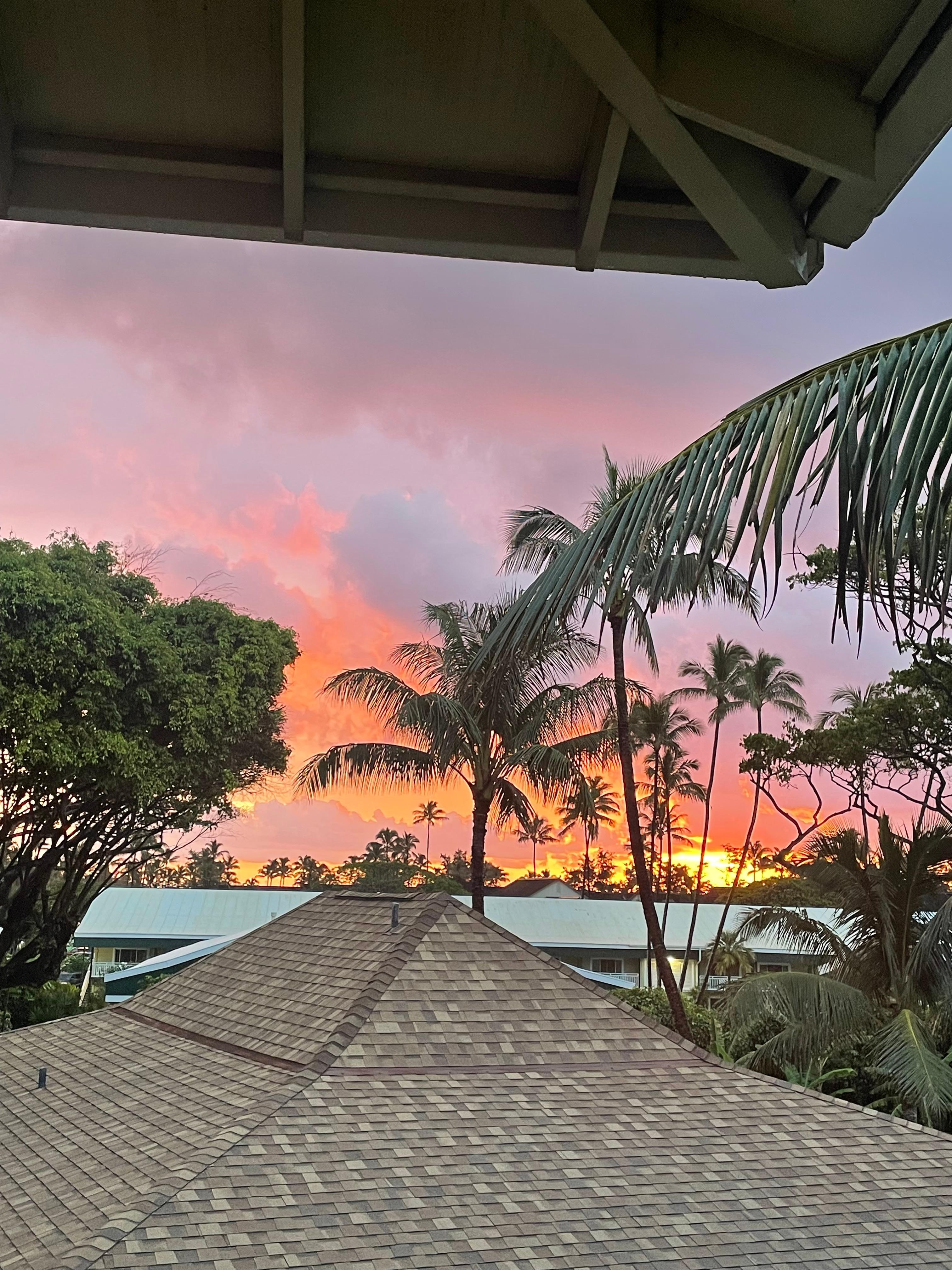 Sunrise from our balcony 