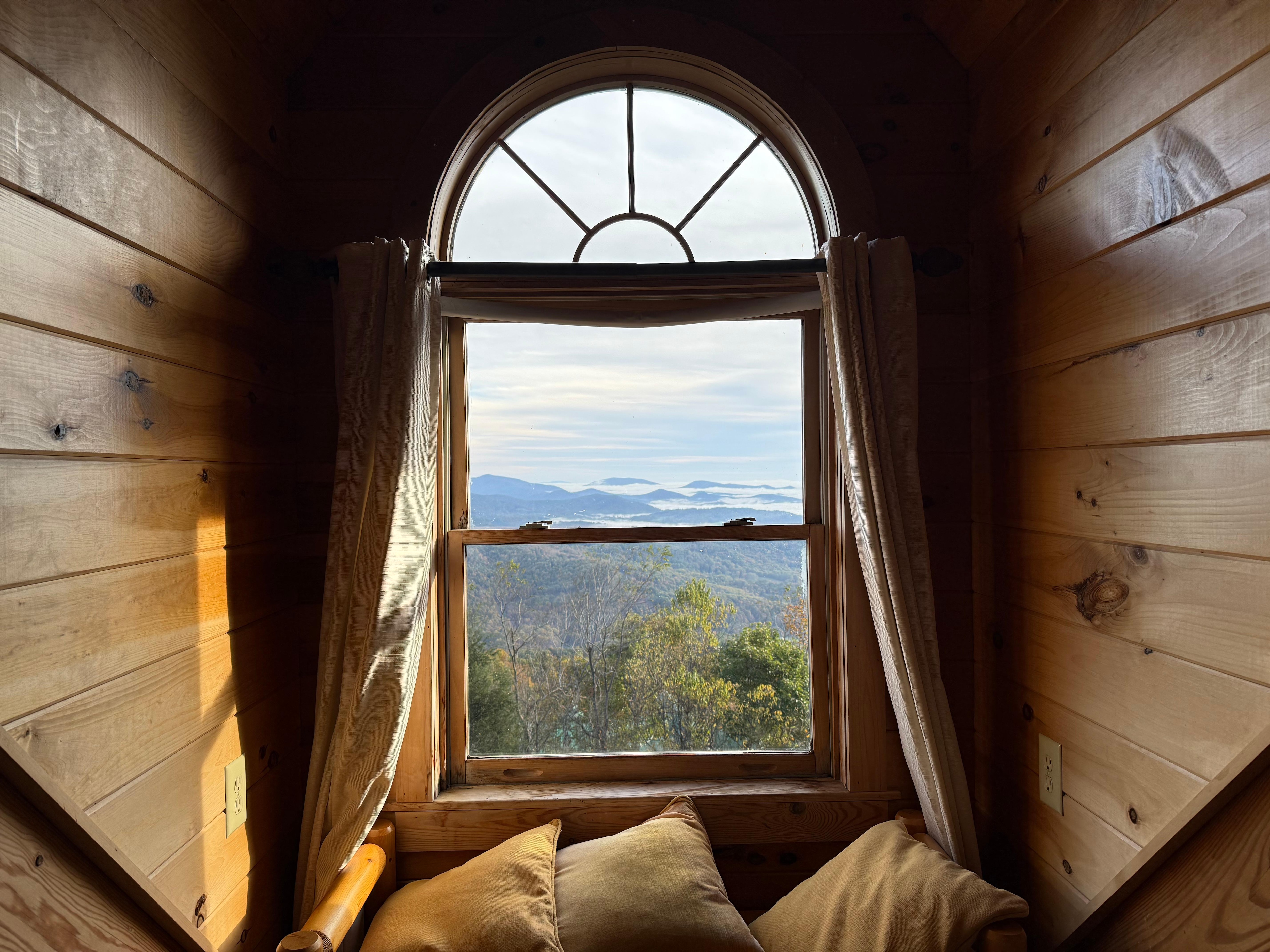 View from primary bedroom, upstairs. 