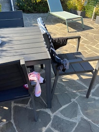 The only terrace off the upper room being used by guests to dry clothes.