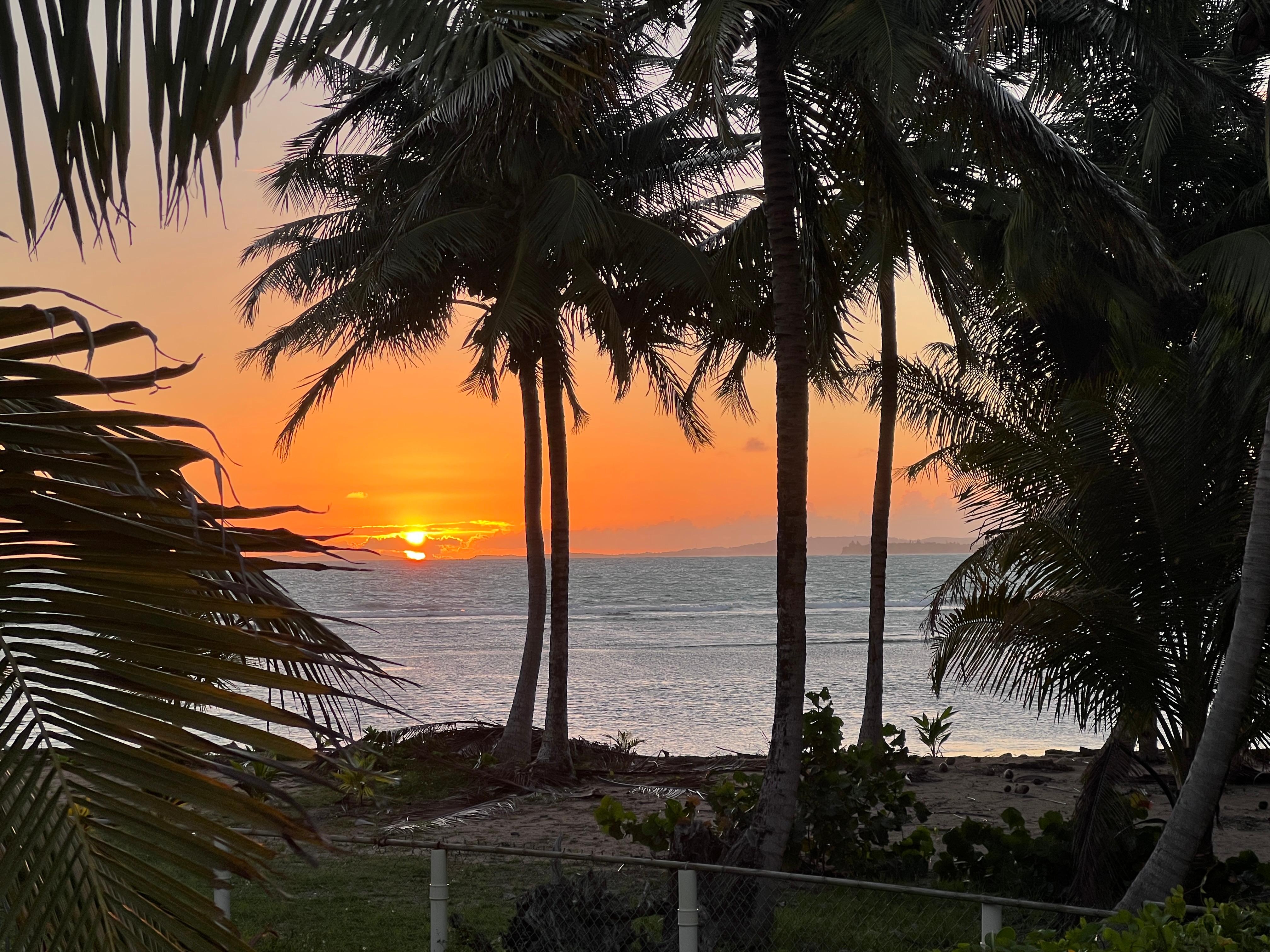 I captured the beautiful sunrise every day from the back porch.