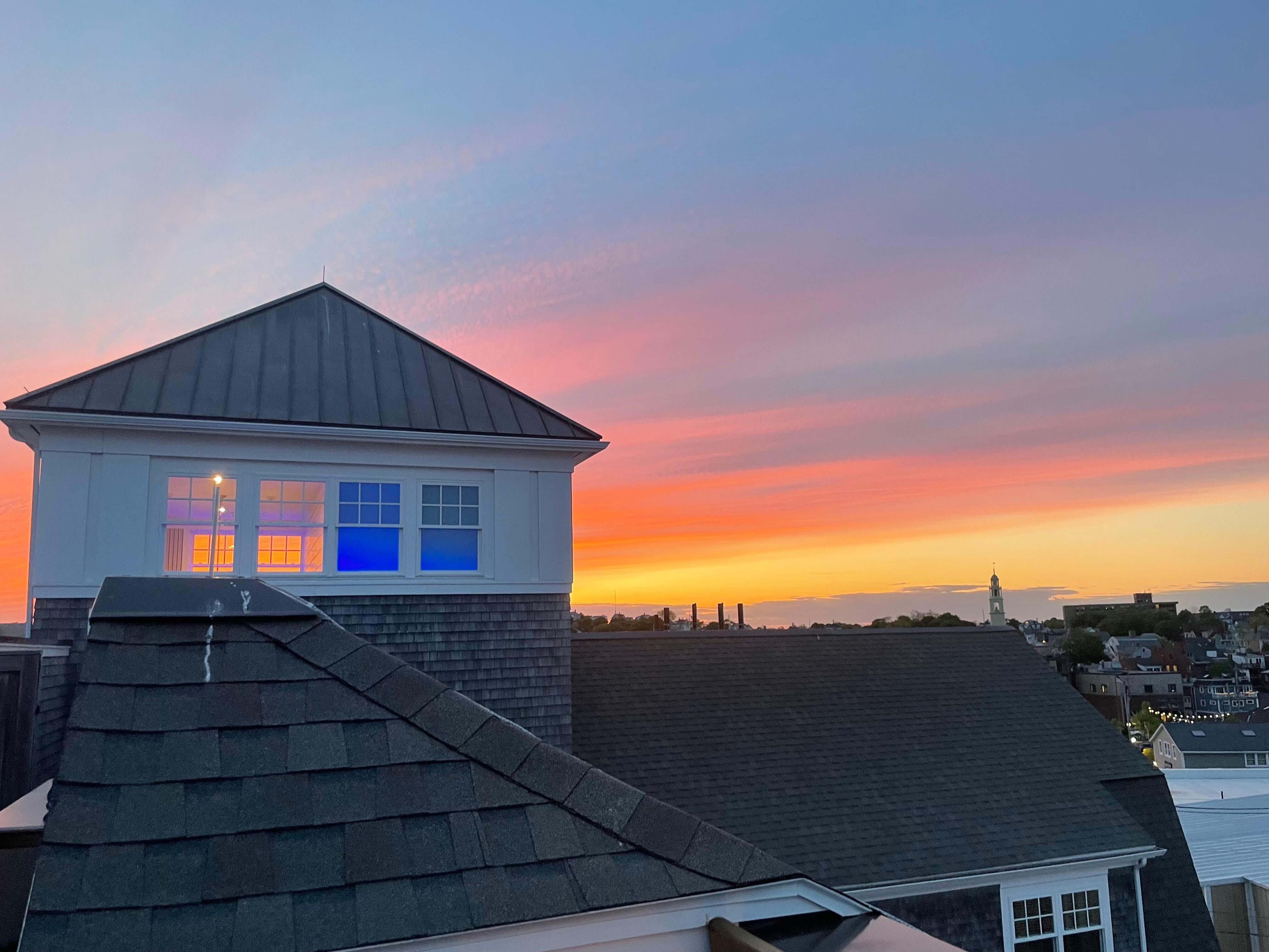 View from roof deck pool. 