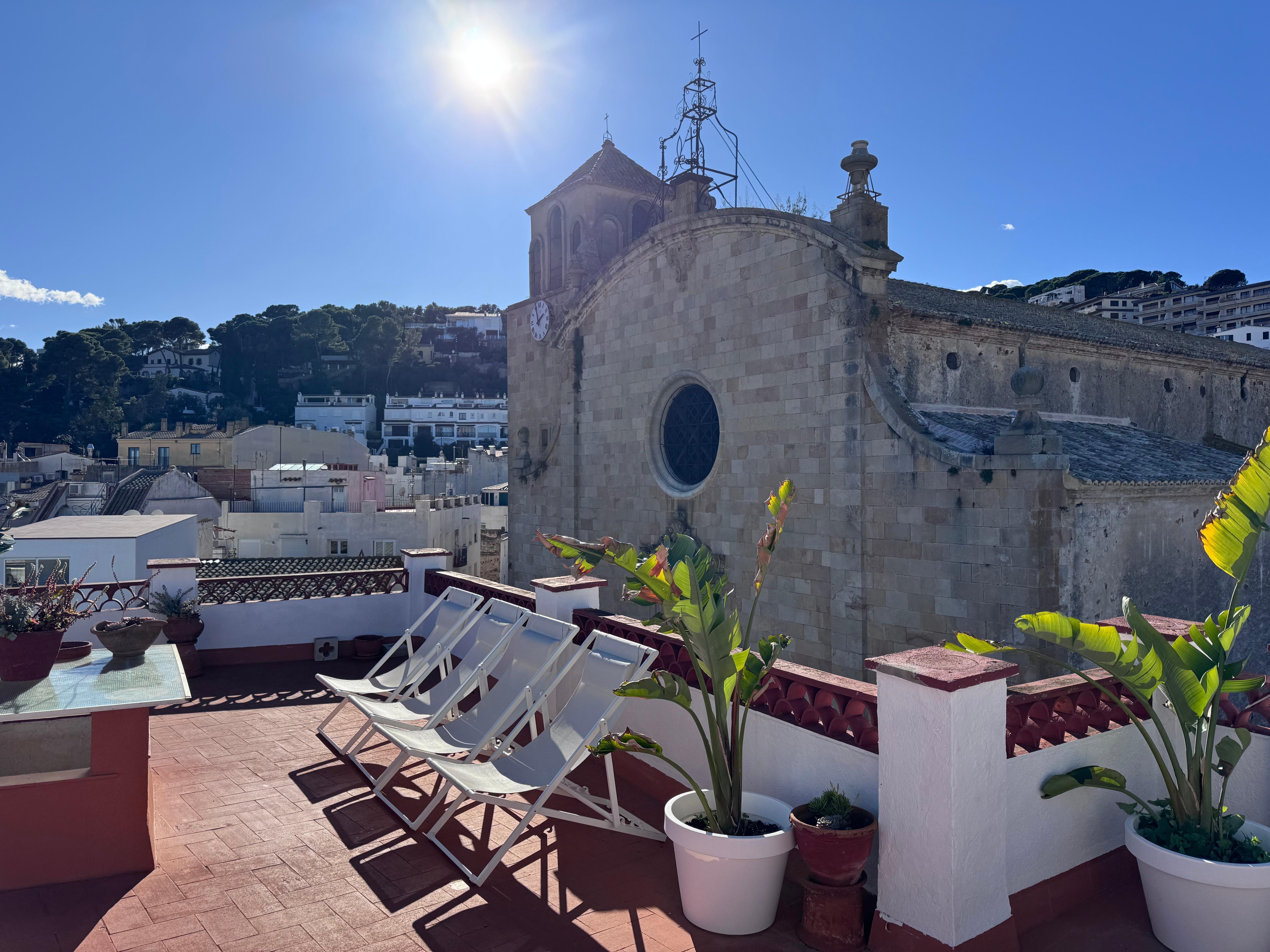 Attic room balcony view