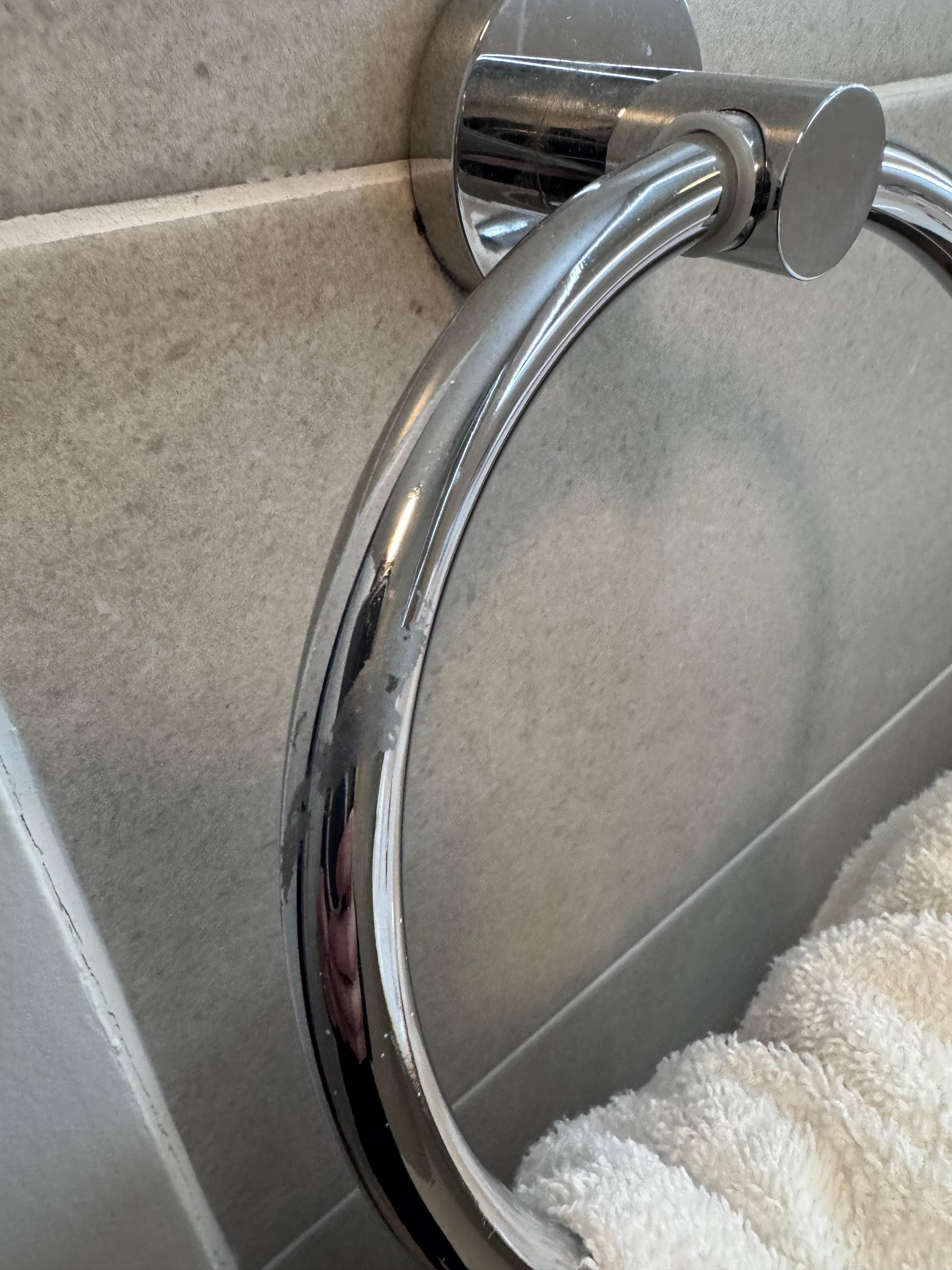 Sticky goo on towel bat