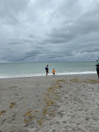 Private beach area.