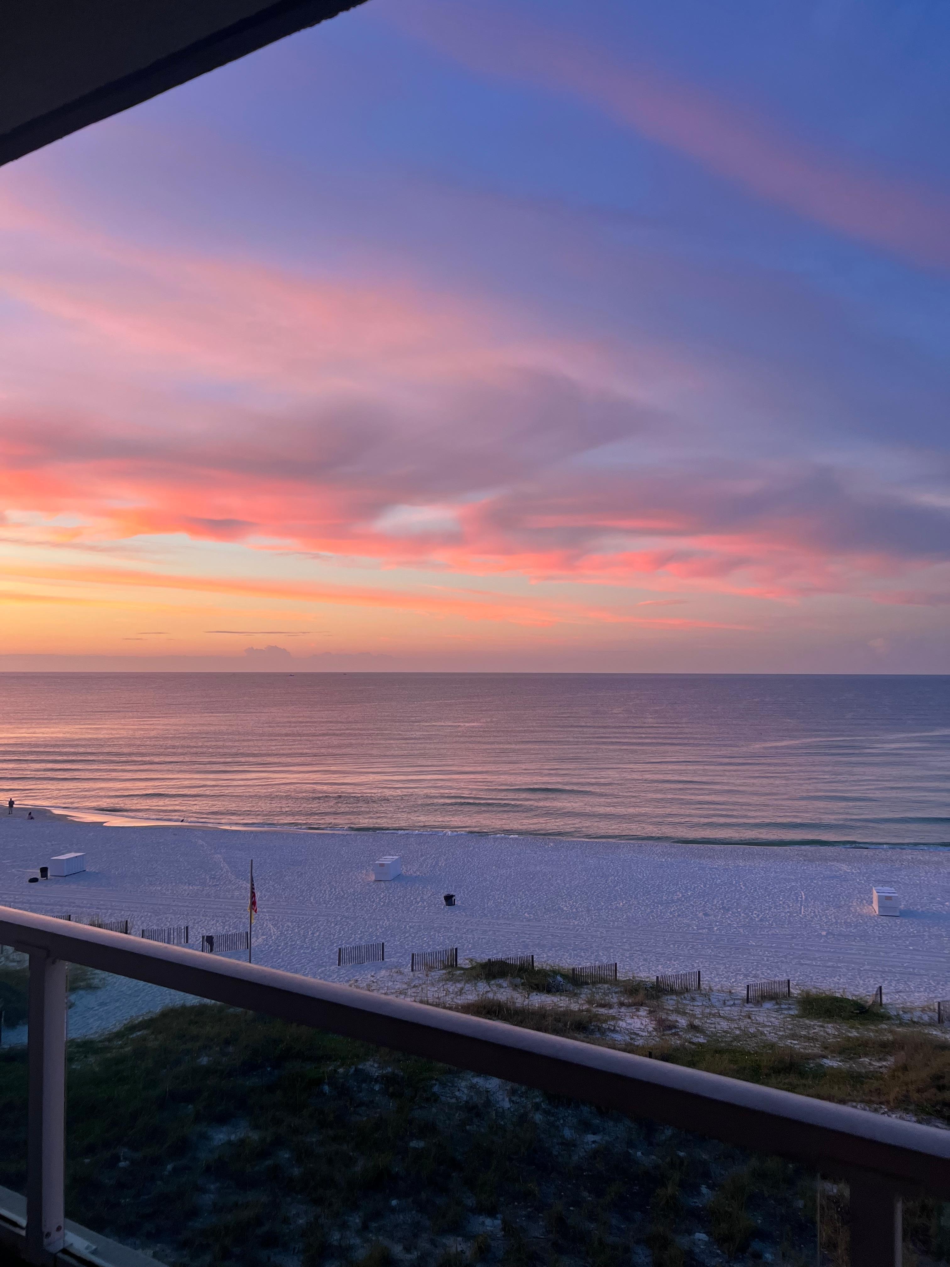 Sunrise from balcony