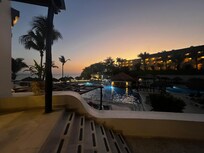 Picturesque resort at sunset