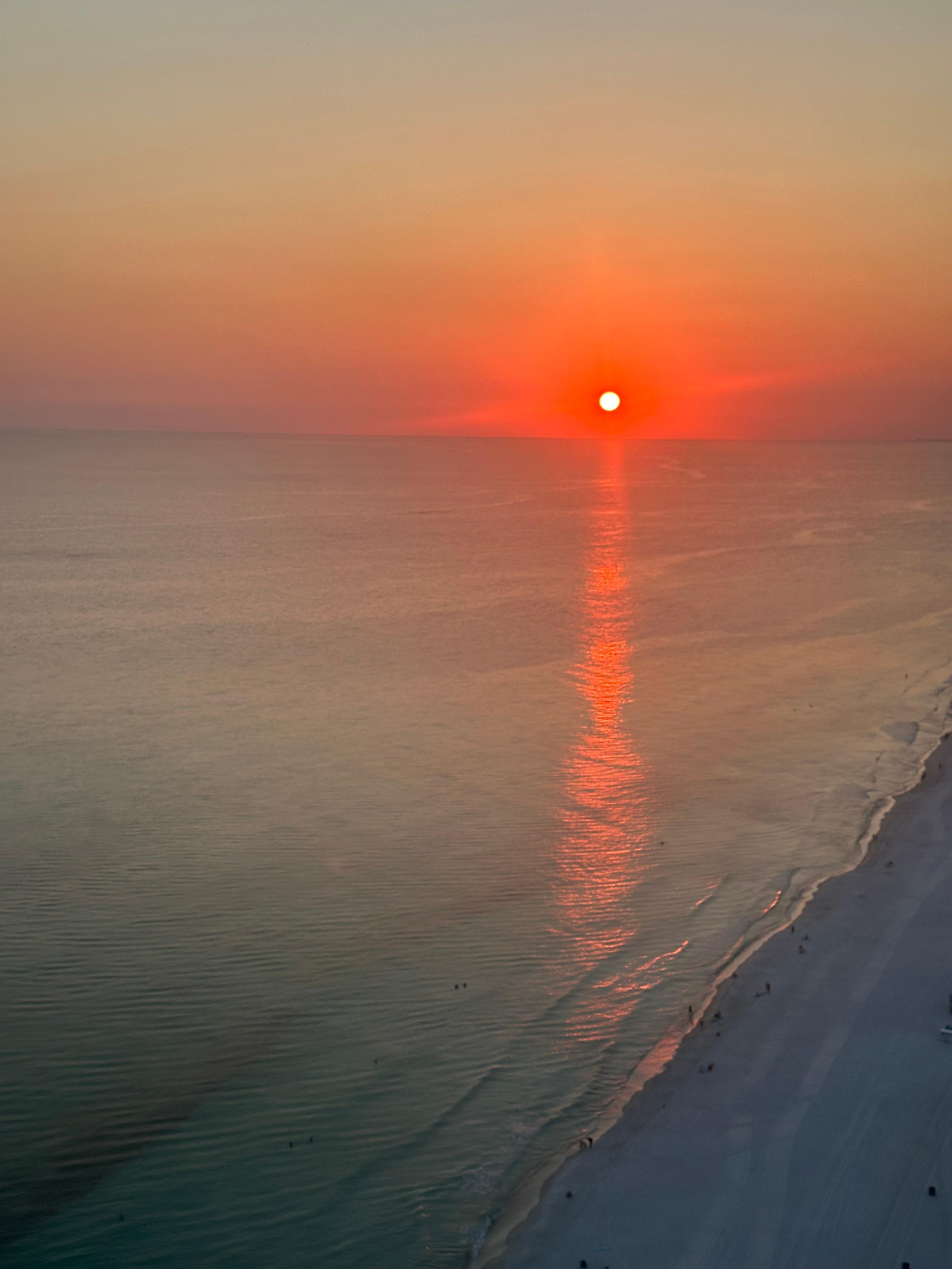 Sunset off the balcony.