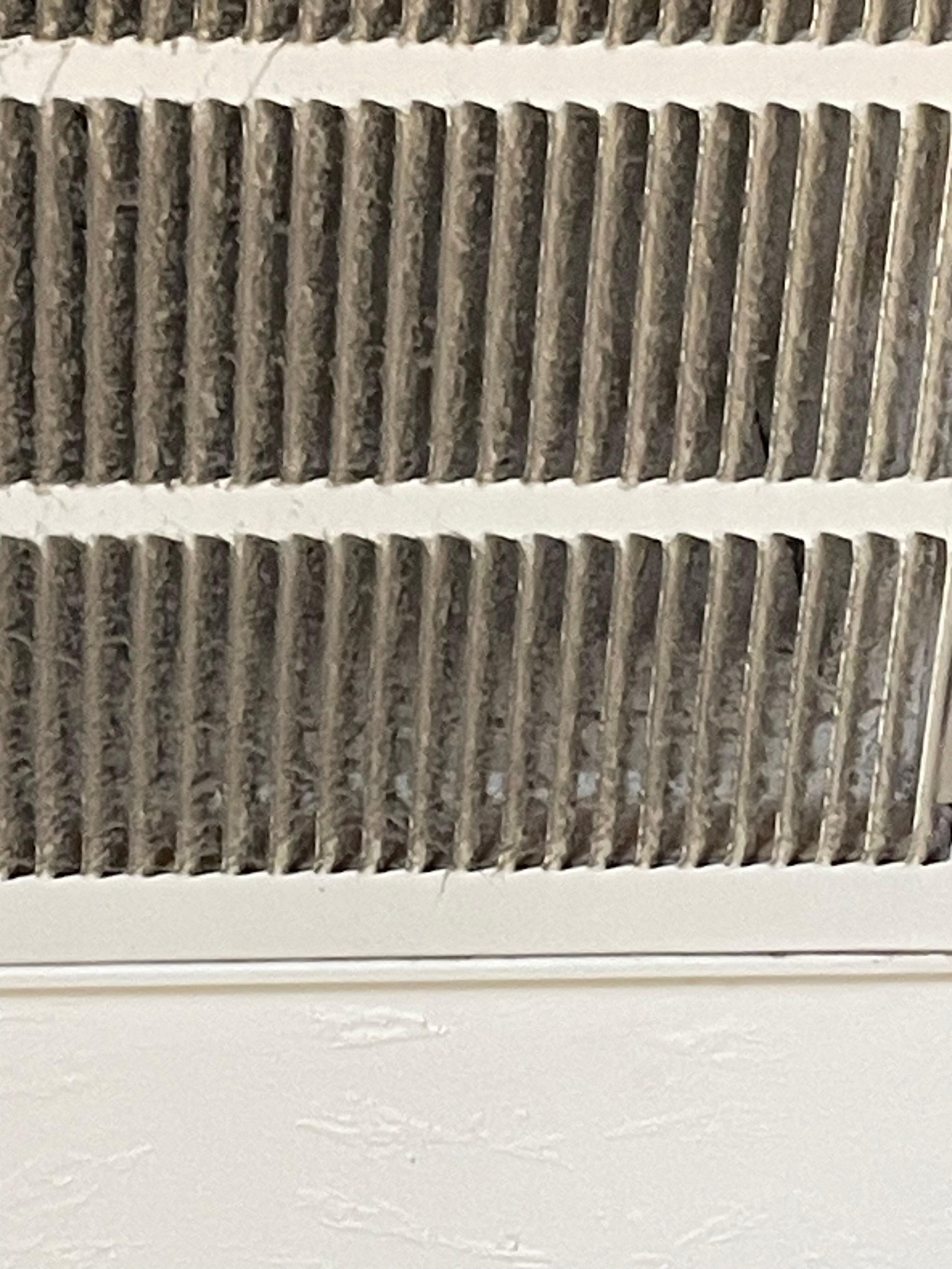 Dirt and dust on the return vents