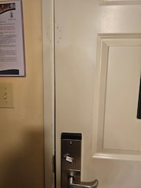 Lock missing from entry door