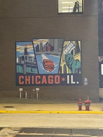 Mural outside the hotel