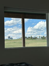 Room with a view of the farmland