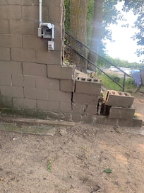 Wall falling apart