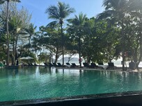 The pool with ocean views.