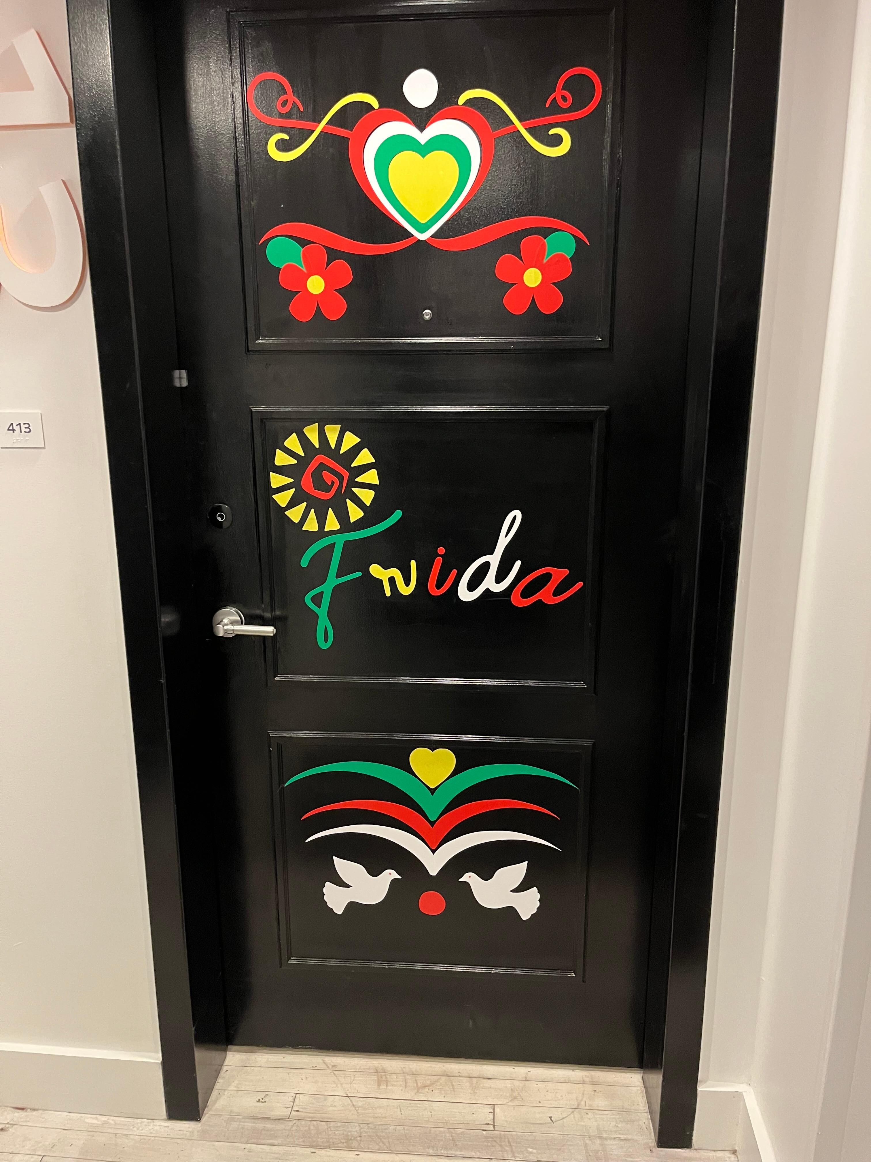 Door to our room 