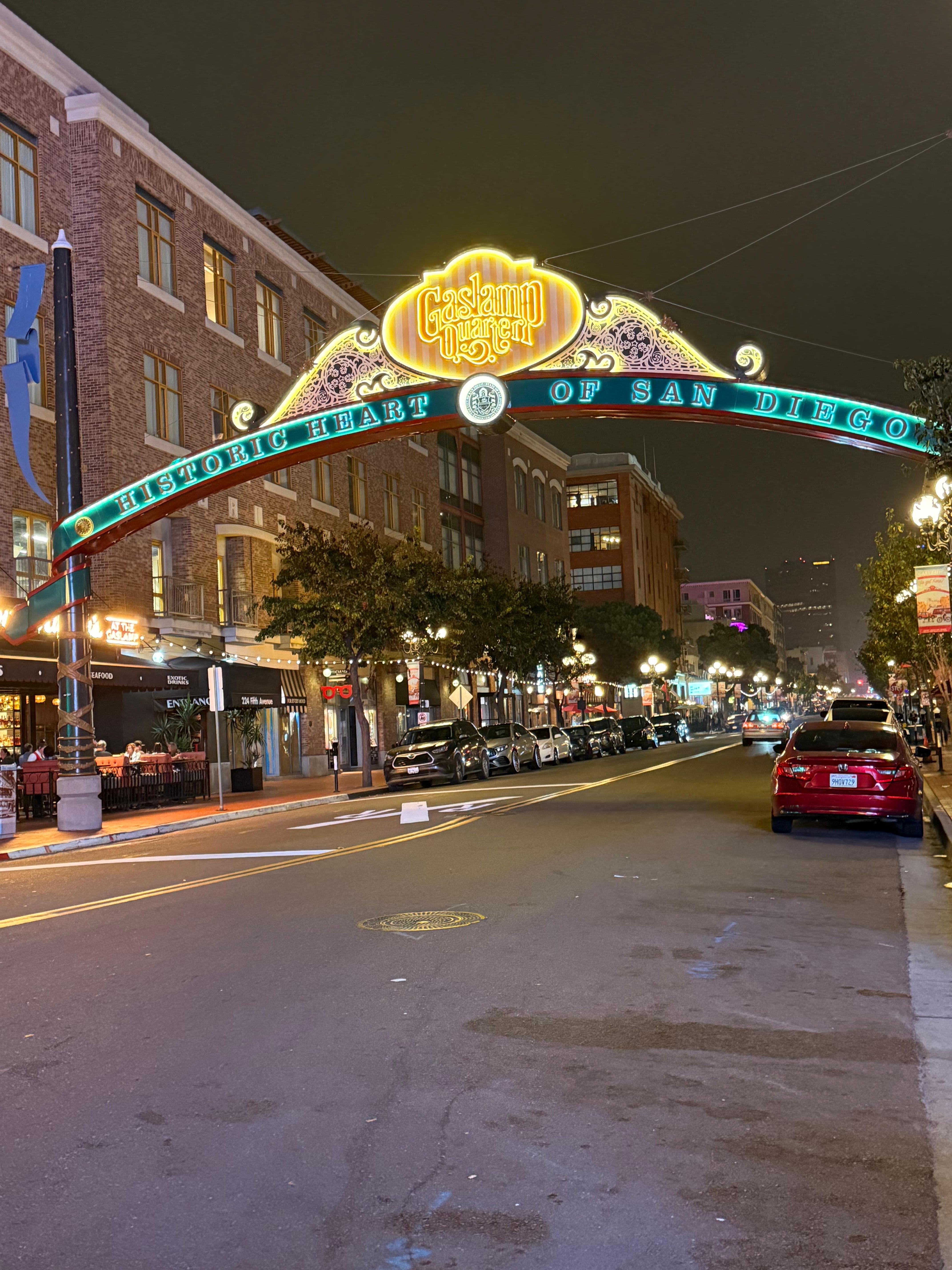The very close and walkable Gaslamp District. 