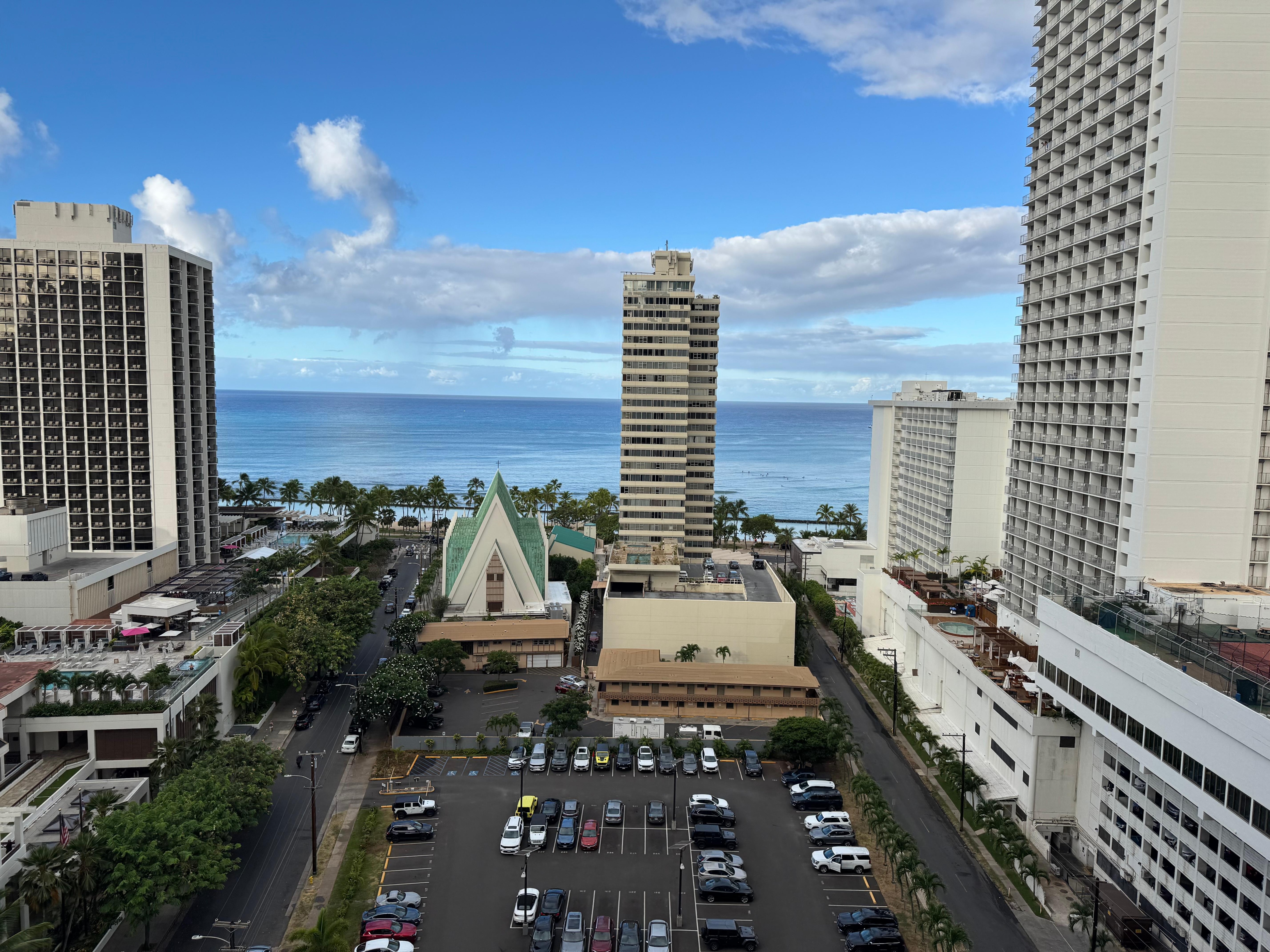 View from our room on the 18th floor.