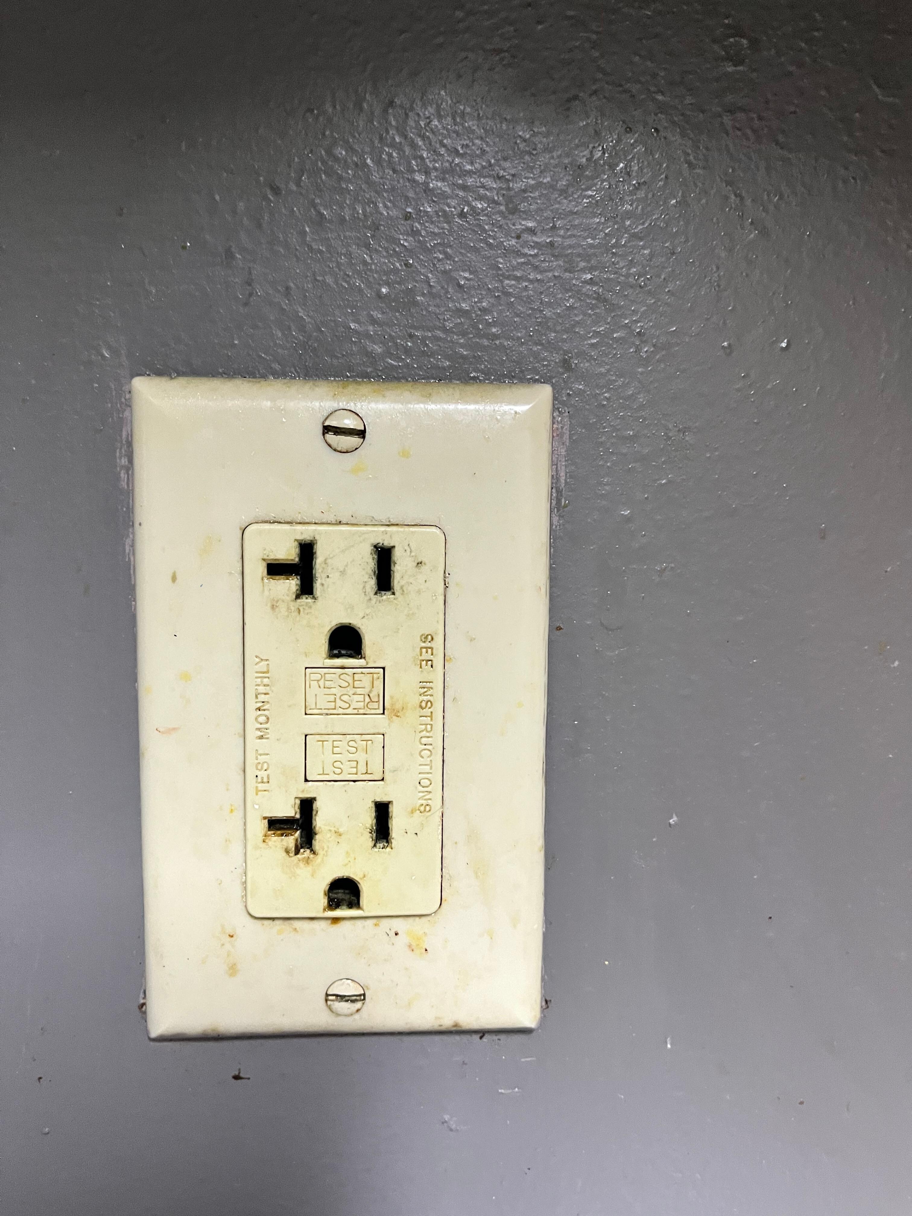 Old outlet. Theres one next to an old phone land.