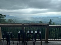 The amazing view where we saw a mom bear with her three cubs.