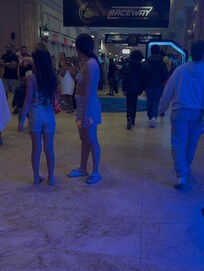 Lines to get into the elevators