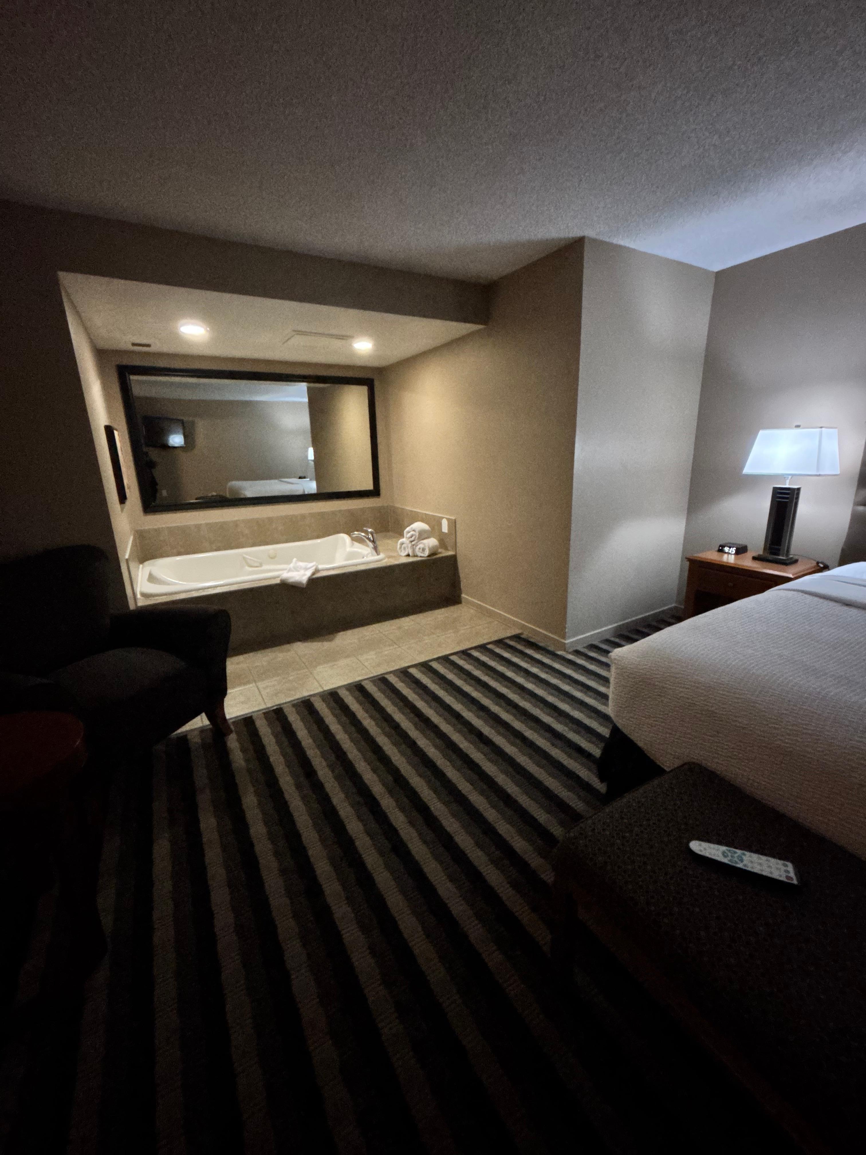 Hot tub next king bed 