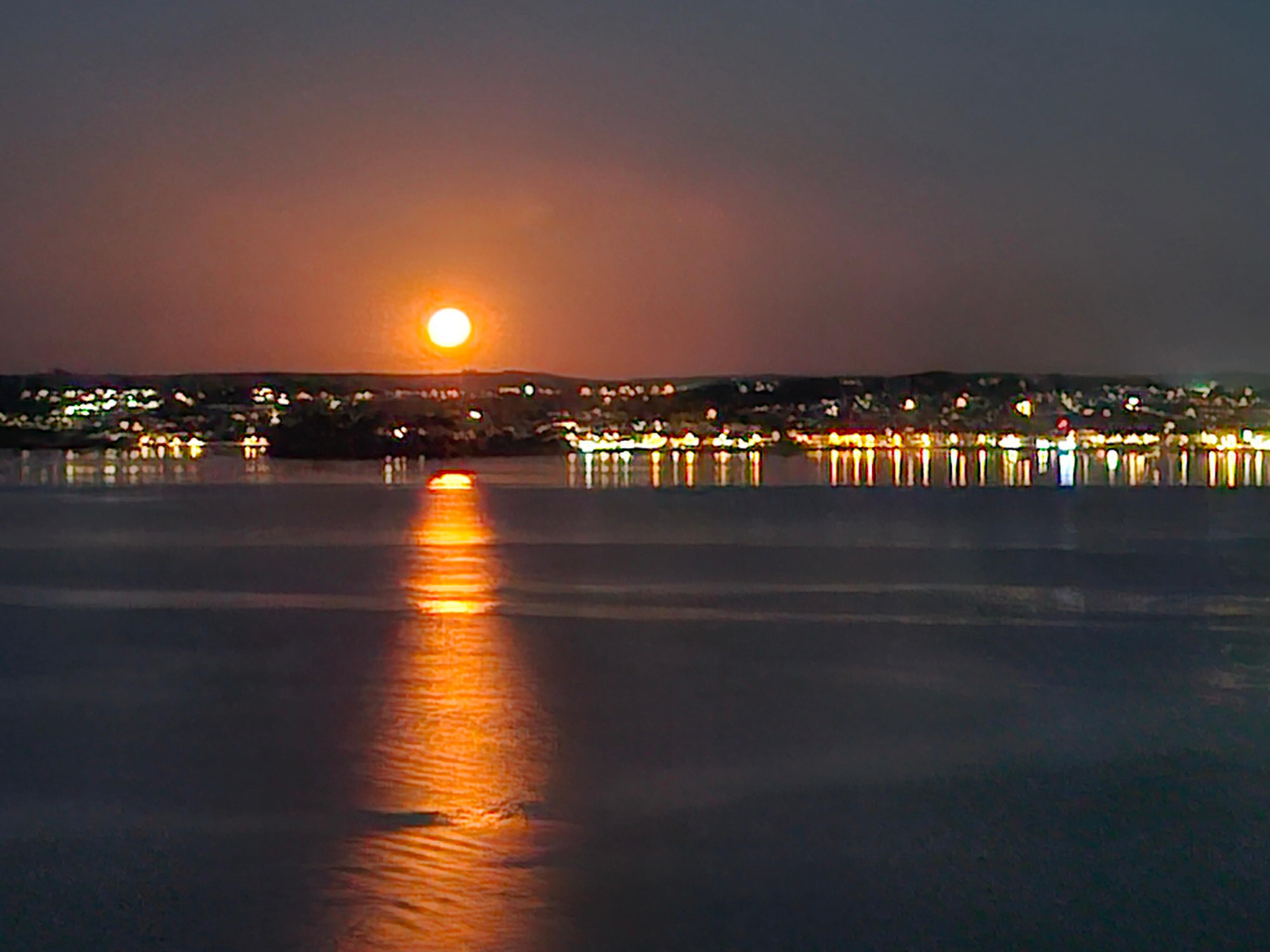 Moon set before dawn.