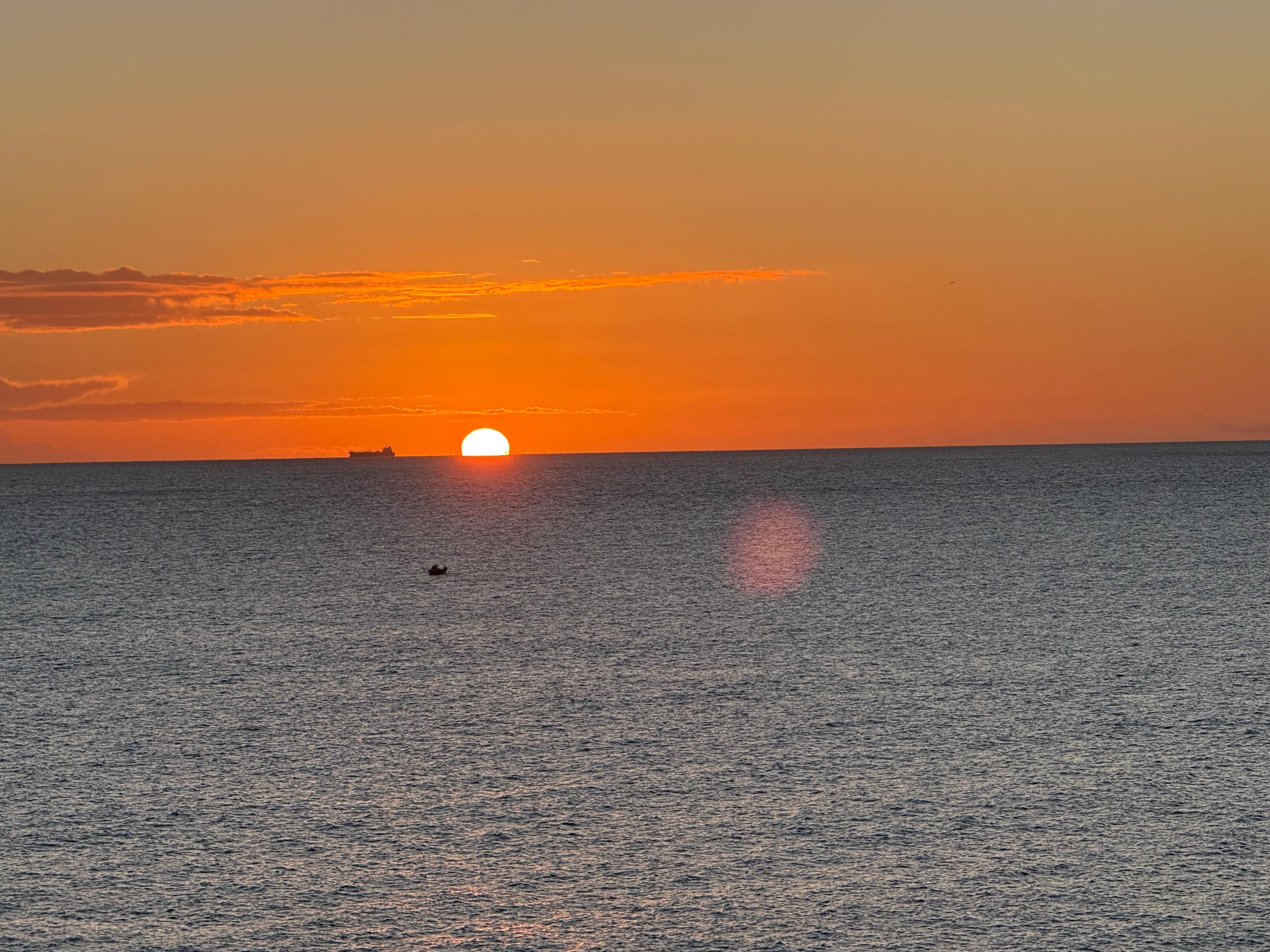 Watching the sunrise from the apartment is fabulous.
