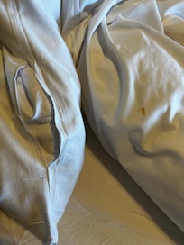 Blood stained duvet & pillow