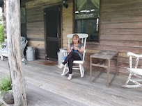 My wife, Jen, "rocking" the valley