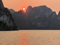 Sunset on the cruise.