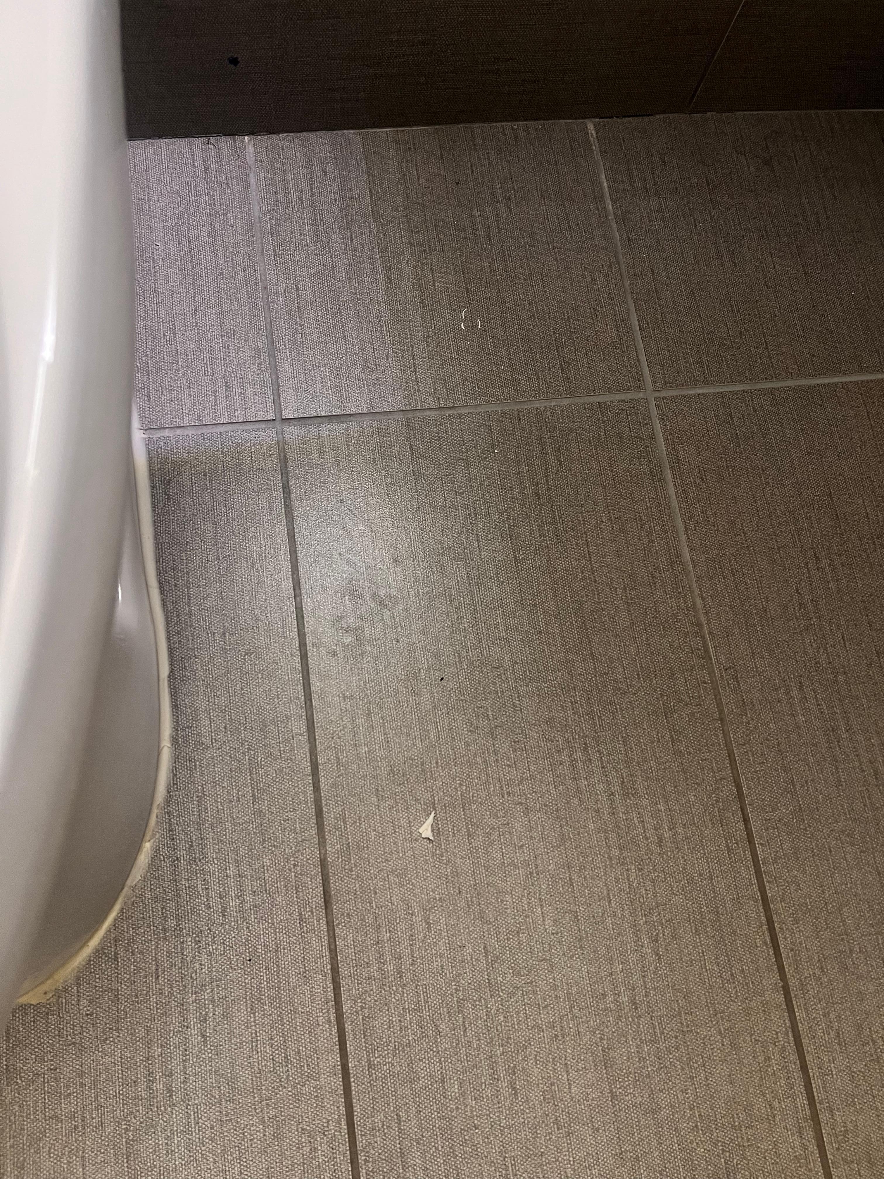 Bathroom floor dirty
