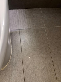 Bathroom floor dirty