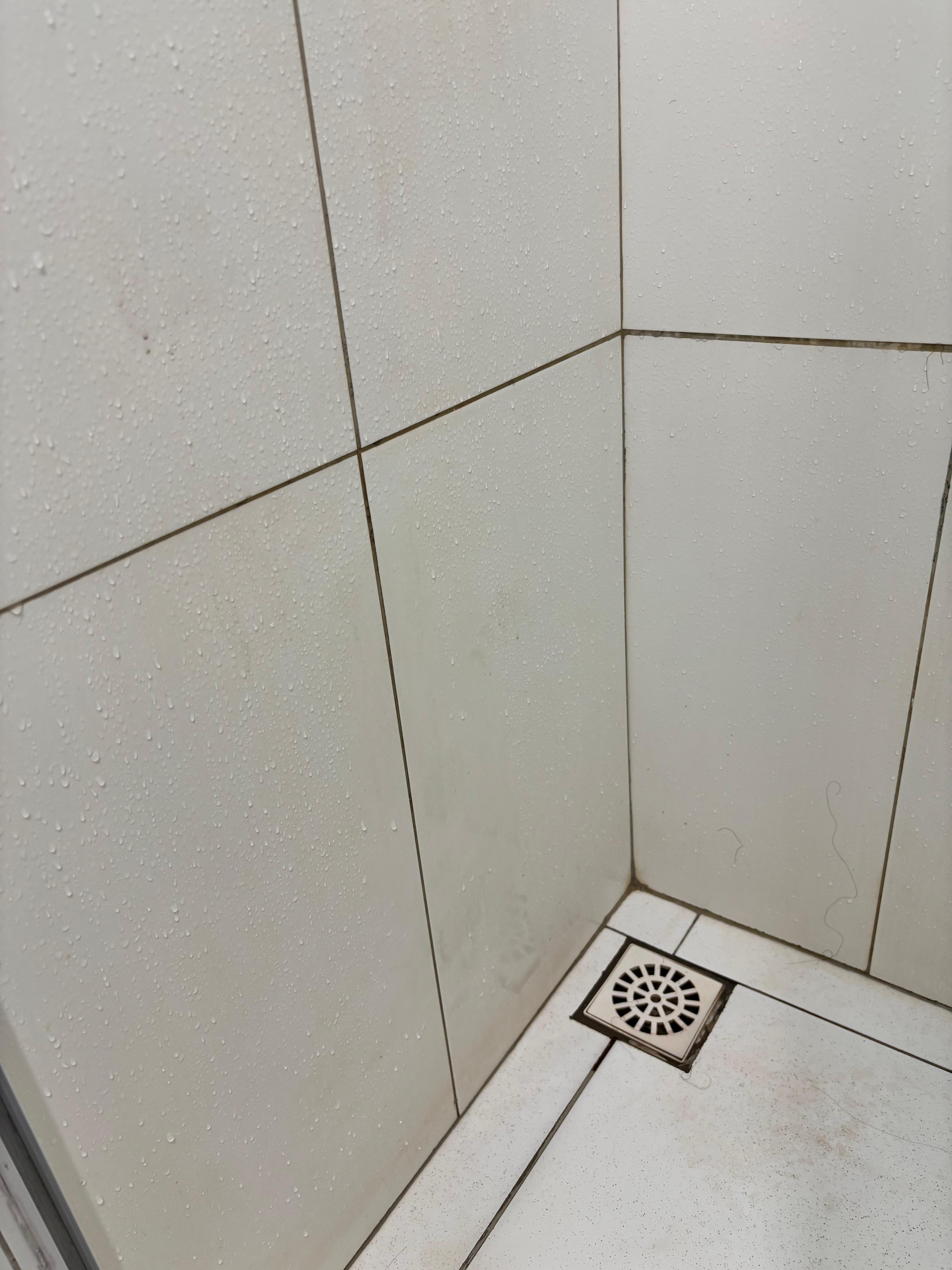 Banheiro após a limpeza. Fica um pouco encardido devido a qualidade da água.