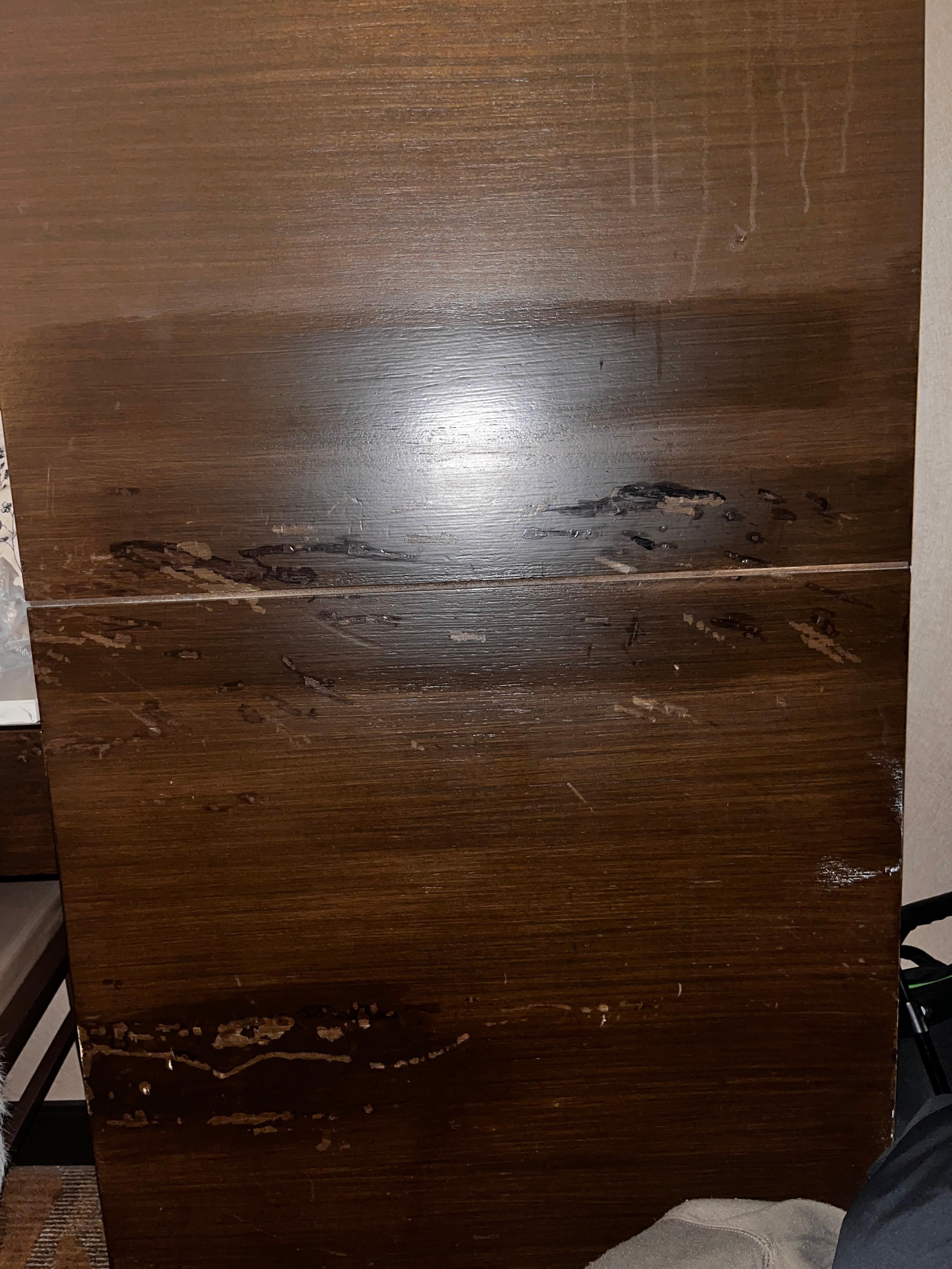 Cabinet all scratched up