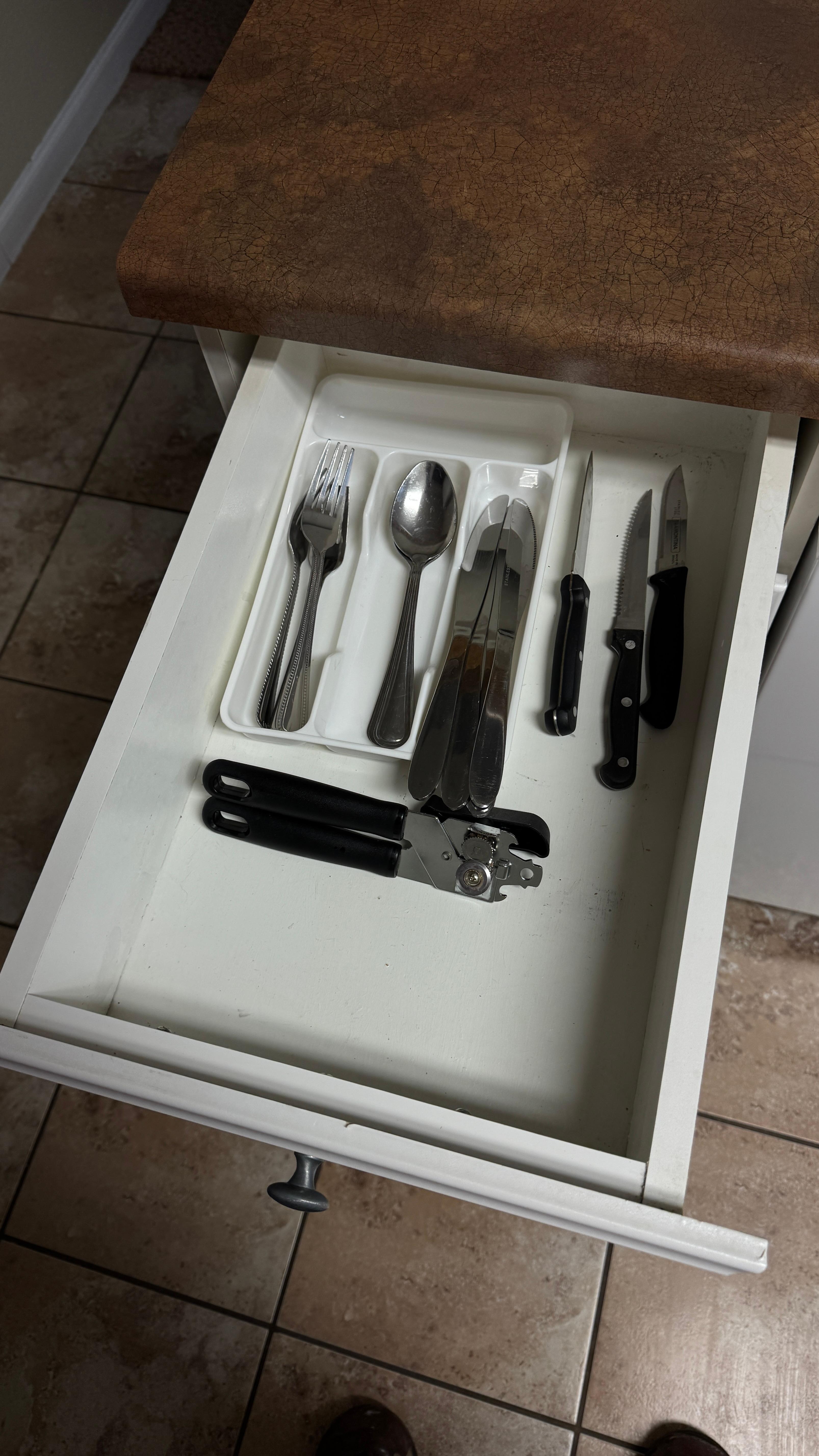 Silverware and dishes were available and shined