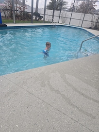 Enjoying the pool