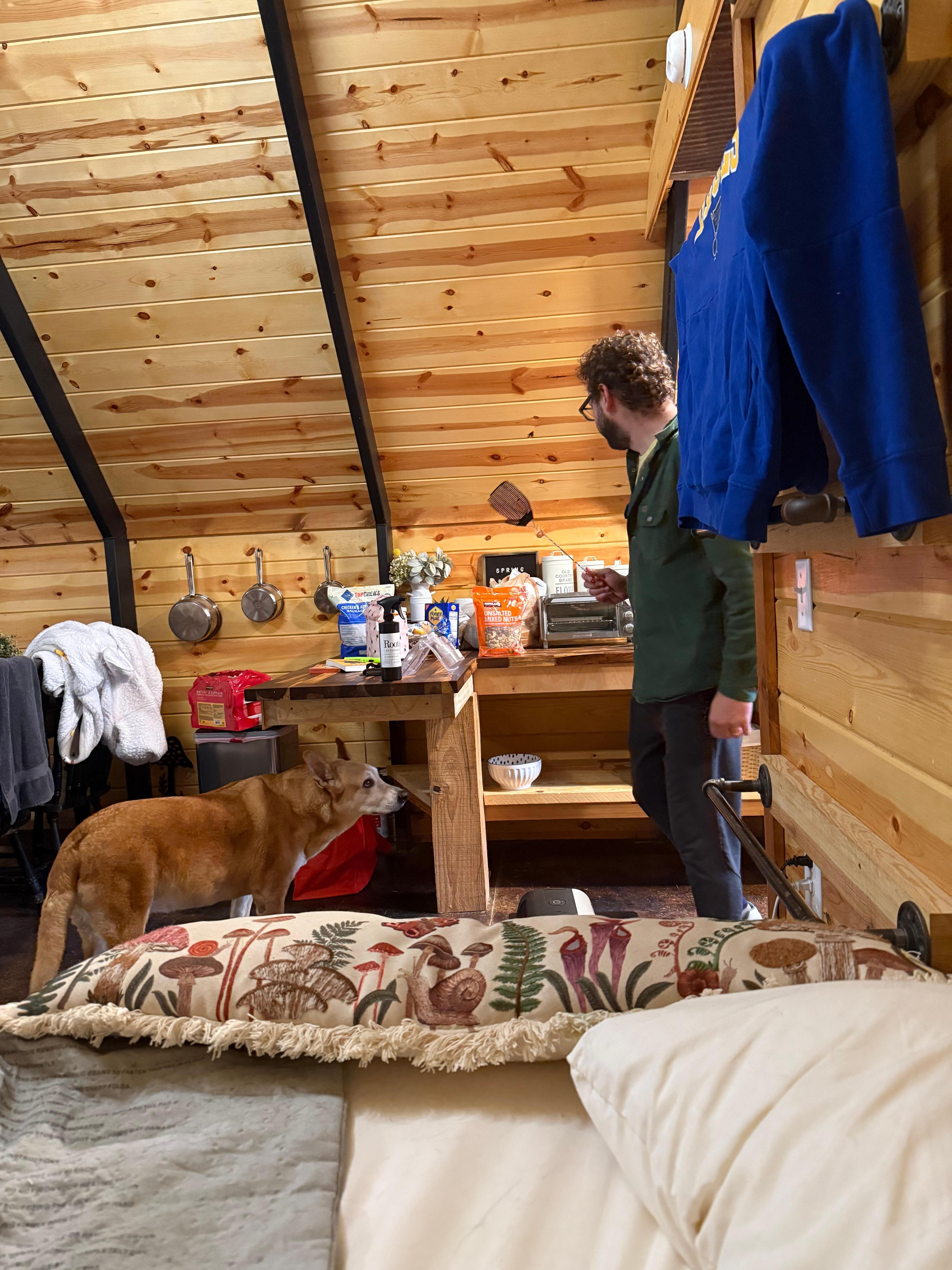 View from king bed. Plenty of space and everything we needed.