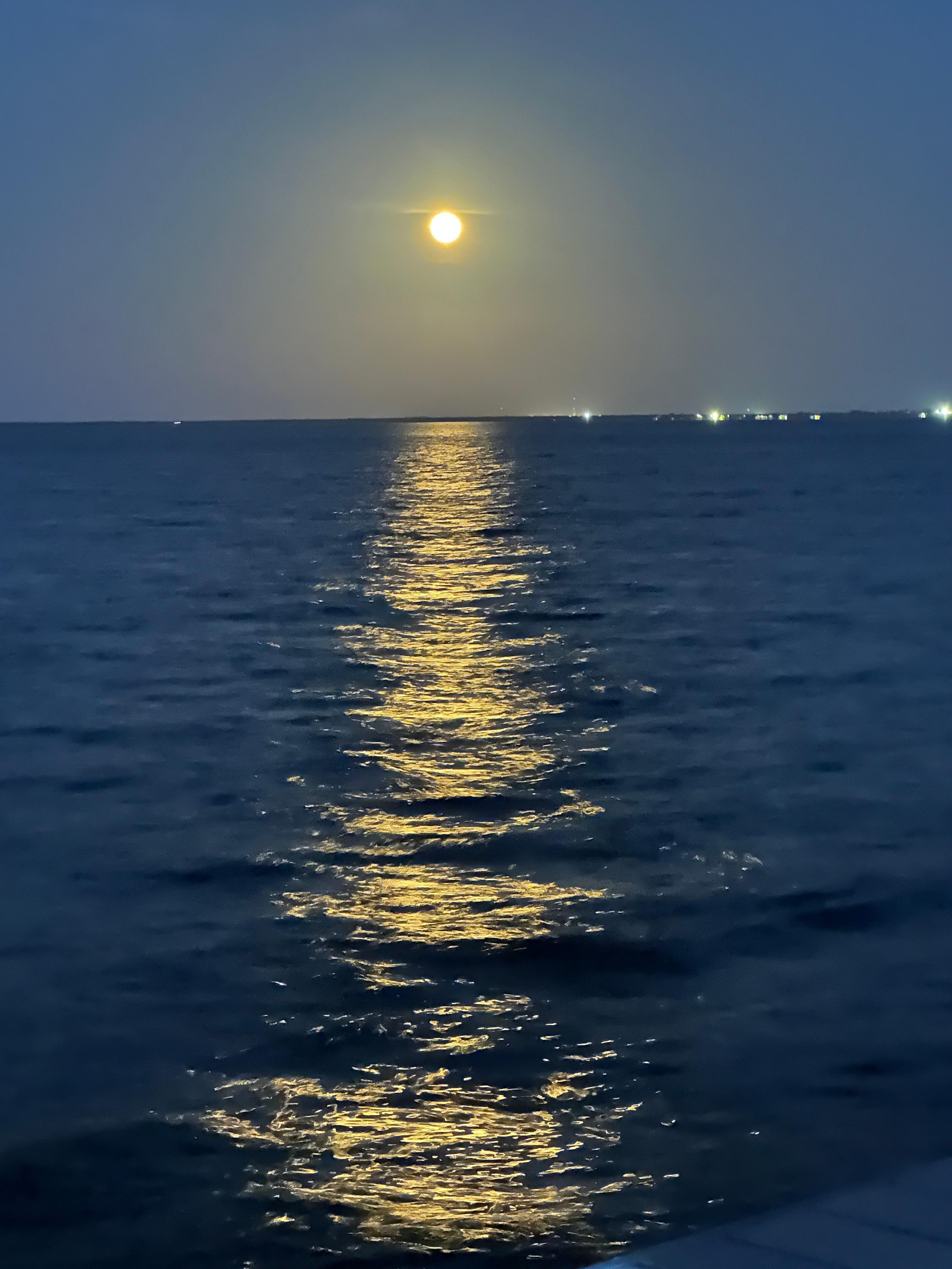 From the pier. Moonrise. 