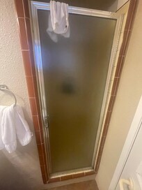 Shower dark and dingy